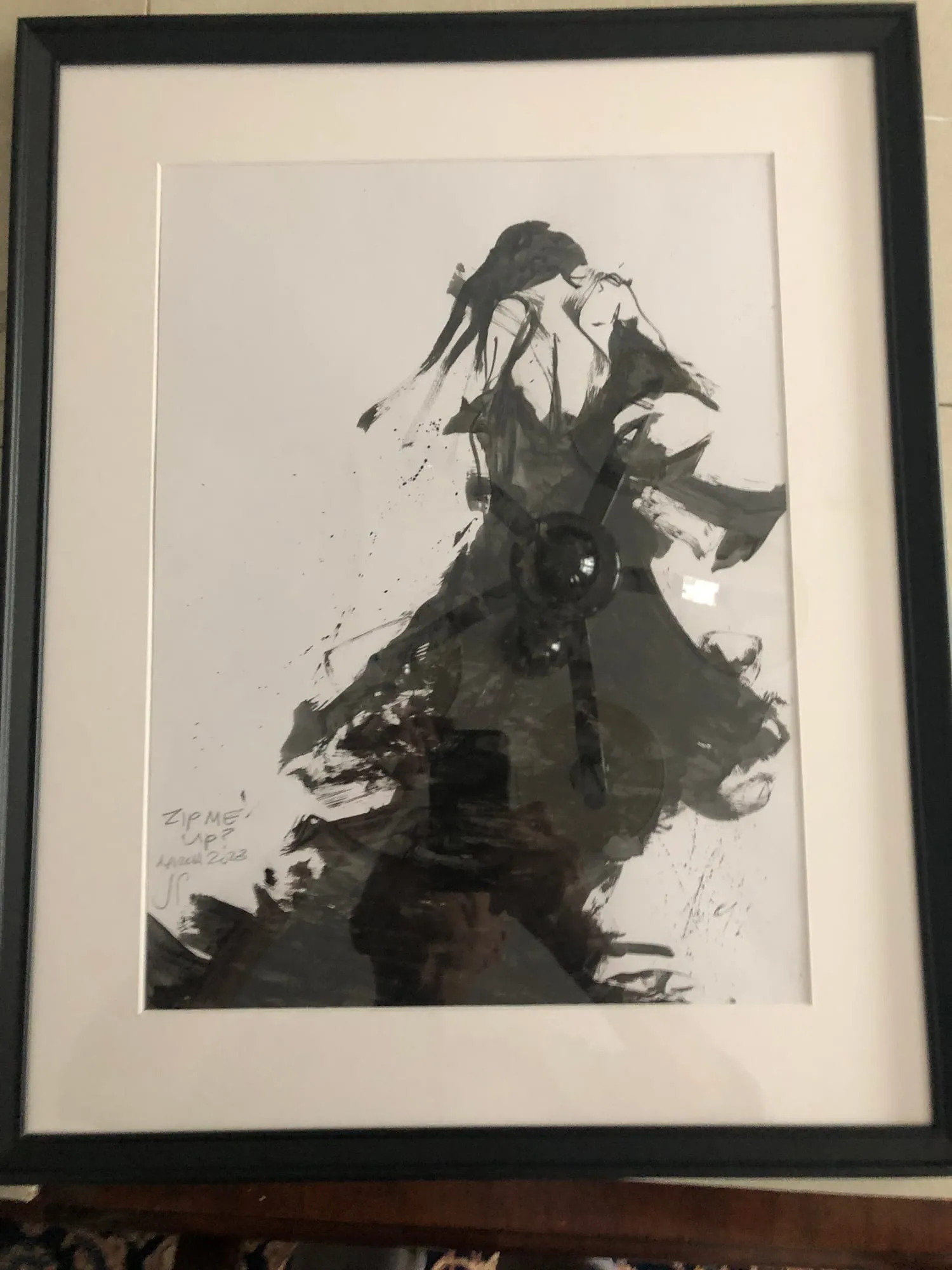 Ballet in Black (Figure), ink on paper