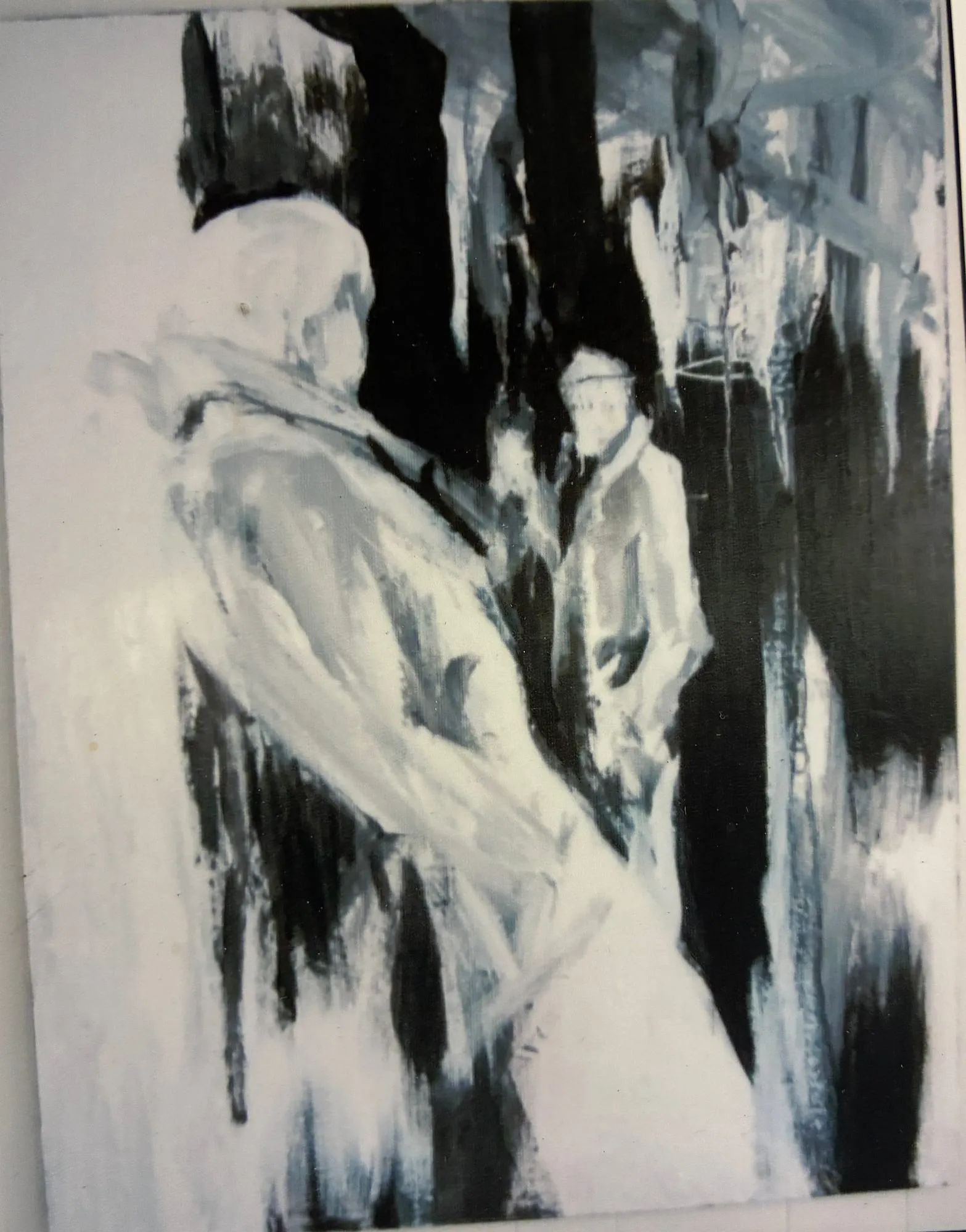 Untitled (Two Pale Figures), oil on canvas